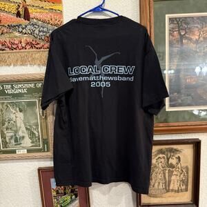 Vintage 2005 RARE‎ Dave Matthew’s Band Local Crew Tour Shirt Size Large